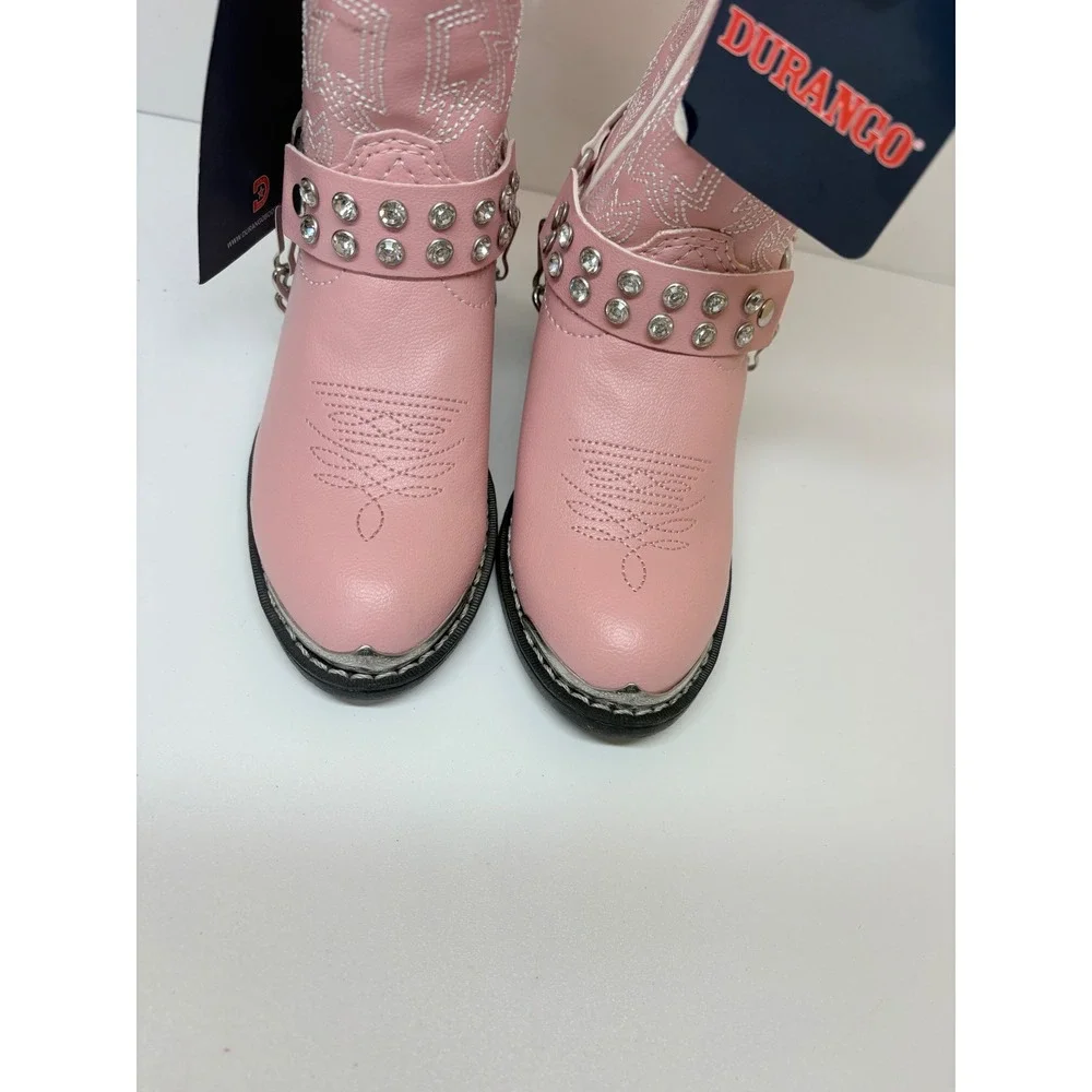 Durango Kids Girls Toddler 10 Pink Rhinestone Western Cowboy Boots New